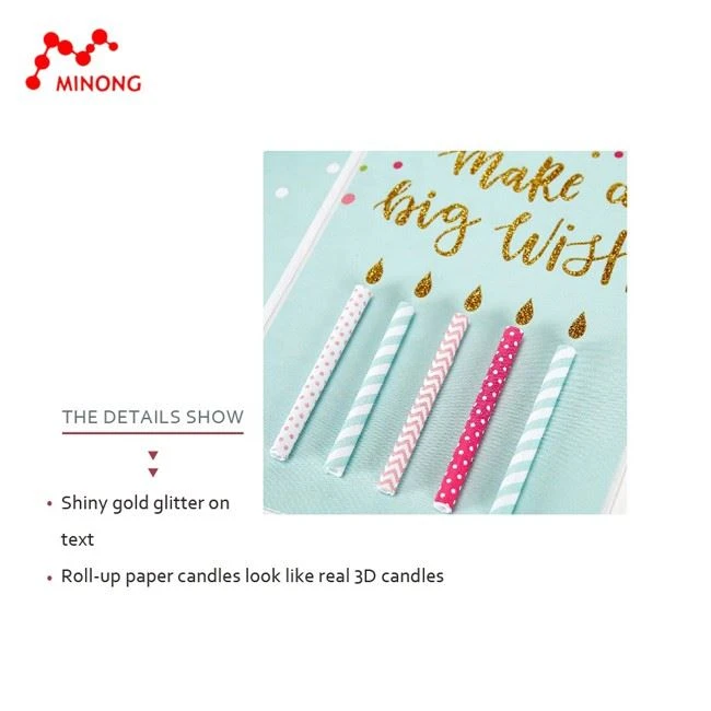 Candles Happy Birthday Cards made in china